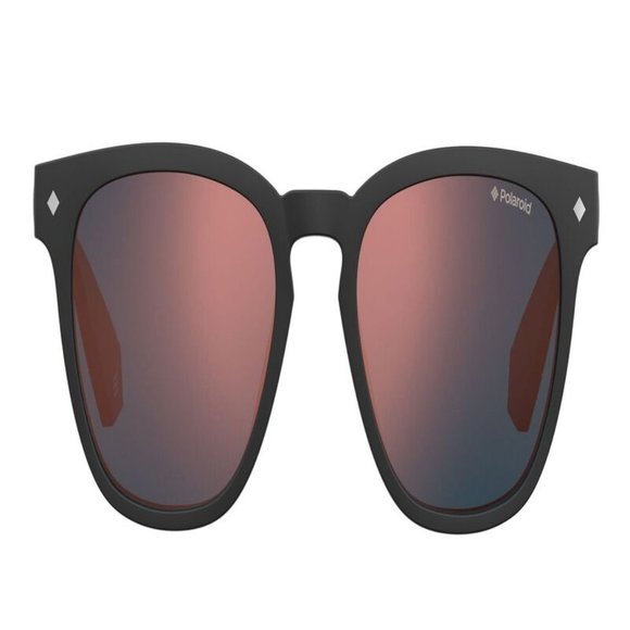 Polaroid Square Unisex Black/Red Acetate Frame